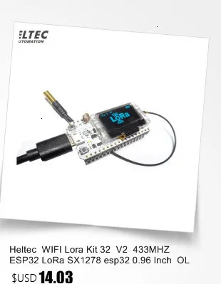 Heltec IOT Lora Беспроводная палка обновление esp32 lora/wifi lora макетная плата с 0,49 дюймовым oled-дисплеем 433HMZ/868 MHZ/915 MHZ