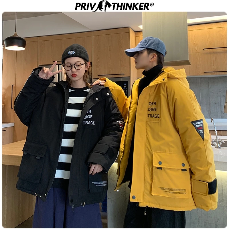 Privathinker, пара,, зимние парки в стиле сафари, куртка для мужчин и женщин, в стиле хип-хоп, с капюшоном, 5XL, пальто, Laday, утолщенная теплая парка, модная