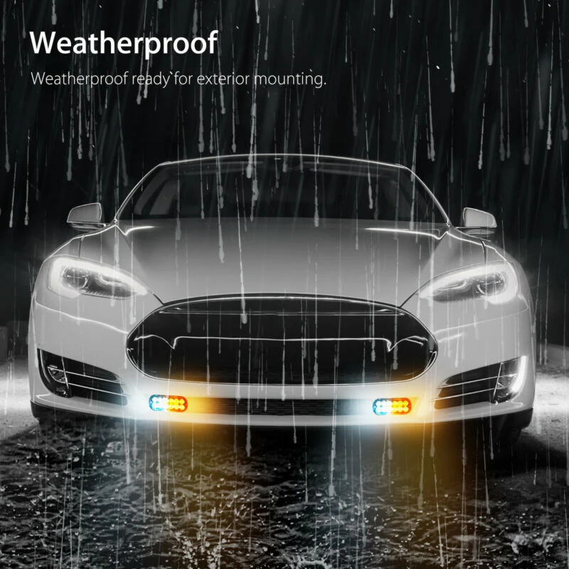 12 Светодиодный Свет автомобиля стробоскоп лампы для прицепа Flash 12 V-24 V 6500K Ультра-яркий анти-столкновения