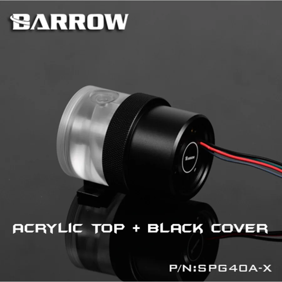 Курган SPG40A-X, 18 Вт PWM комбинированные насосы, Wite резервуары, насос резервуар комбинация, 90/130/210 мм резервуар компонент - Цвет лезвия: AcrylicTop-BlackCov