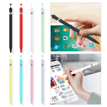 

Cute Soft Silicone Protective Pouch Cap Holder Nib Cover Protective Case Skin For Apple Pencil 1 1st Case For iPad Tablet Cases