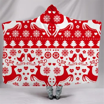 

Hooded Blanket for Kid Cartoon Double Thicken Winter Fleece Soft Blanket Magic Cloak Blanket Christmas Decorations for Home