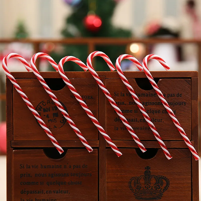 Счастливого Рождества 6 шт./лот креативный Рождественский тростник конфетный дом украшения Рождественские украшения для елки Новогоднее украшение, Q