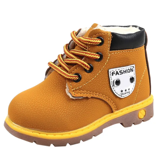 Детские ботинки; обувь для маленьких девочек и мальчиков; зимние ботинки; Детские теплые кроссовки; зимние ботинки; детская обувь - Цвет: 03