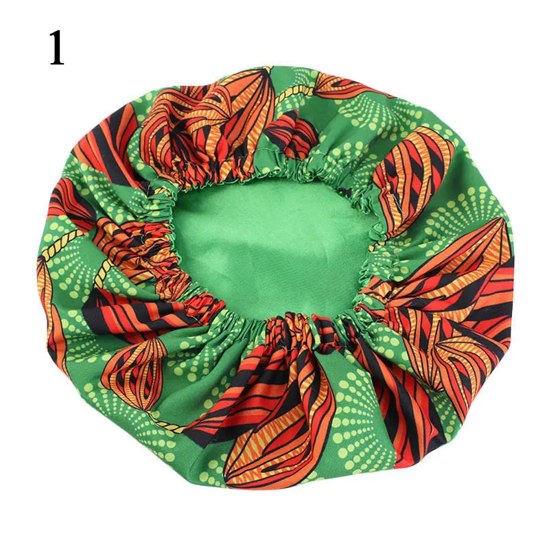 New Extra Large Sleep Cap kids Adjustable African print Ankara Satin Bonnet sleep cap turban hat Night Sleep Beanie Chemo Cap men's skullies and beanies