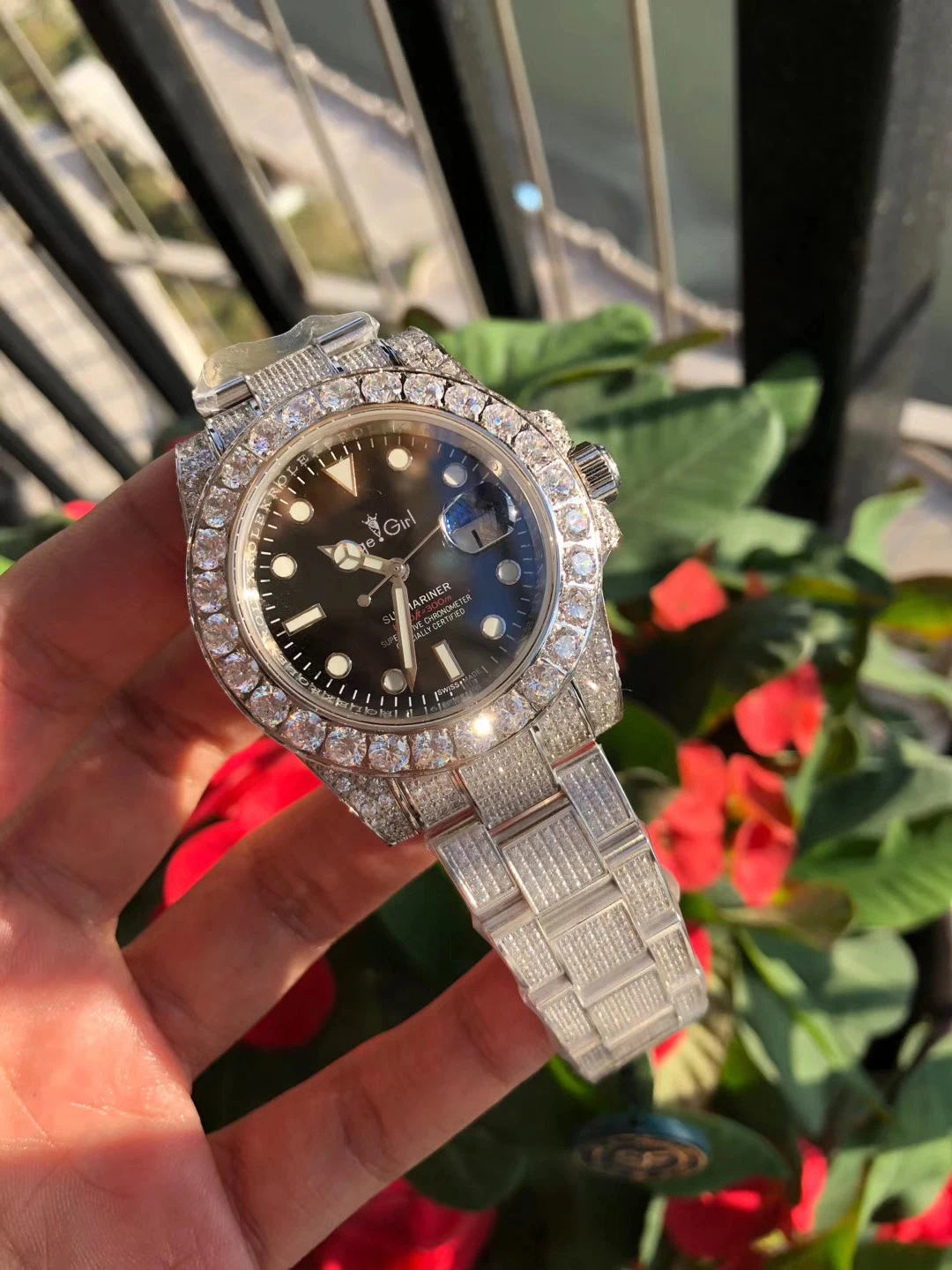 

Luxury Brand New Men PearlMaster 39 Iced Big Diamonds Bezel Automatic Mechanical 904L Stainless Steel Sapphire Watch 45mm AAA+
