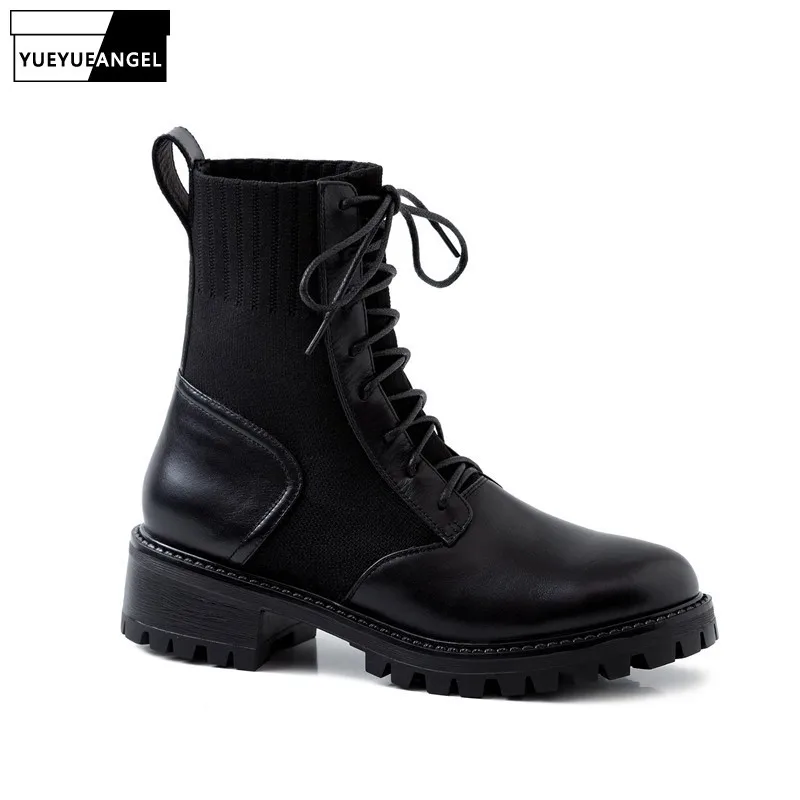 Женские мотоциклетные ботинки в британском стиле; стелька из эластичной ткани; Лоскутная обувь из натуральной кожи; ботильоны для верховой ... Женские мотоциклетные ботинки в британском стиле; стелька из эластичной ткани; Лоскутная обувь из натуральной кожи; ботильоны для верховой ...