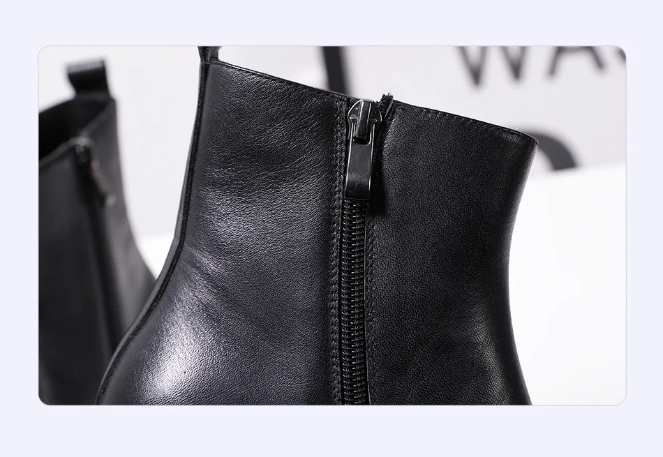 Женские ботинки Donna-in, брендовые чёрные полусапожки из натуральной кожи на каблуке, роскошные ботинки на меху с заострённым носком на сезон осень-зима