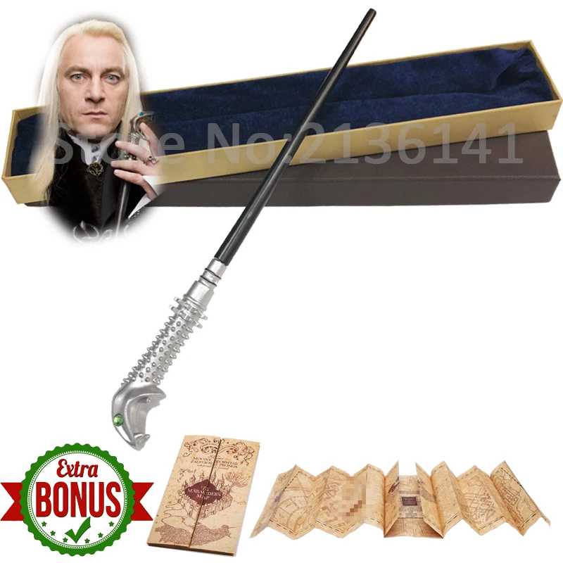 Lucius 28 Kinds of Potter magic Wand With Gift Box Packing Metal-Core Magic Wand For Children Cosplay Harried Magical Wand With Bonus - Цвет: Lucius