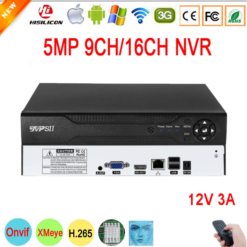 Видеорегистратор Hi3536D XMeye Auido H.265 + 5 МП сетевой видеорегистратор для системы