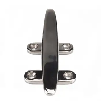 

1PCS Boat Solid Base Dock Rope Cleat 4" 316 Stainless Steel Boat Dock Rope Cleat Base Bollard Universal For Marine Boat Yacht