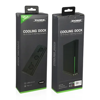 

Vertical Stand with 3 Fast Cooling Fans Cooler Fan + 3 USB2.0 Hub Ports Game Charger for XboxOne X Gaming Console Plus and Play