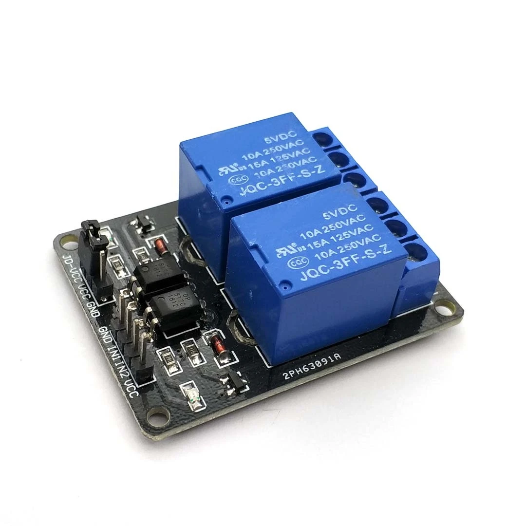 

2 Channel Relay Module 5V 2-channel Relay Modules 5VDC 2 Road Relay Module Control Board With Optocoupler