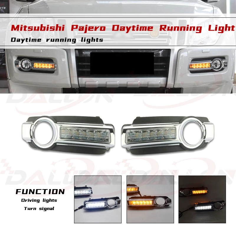 

1 Pair For Mitsubishi Pajero Montero 2015 2016 2017 2018 2019 2020 Daylight Car LED DRL Daytime Running Lights fog lamp