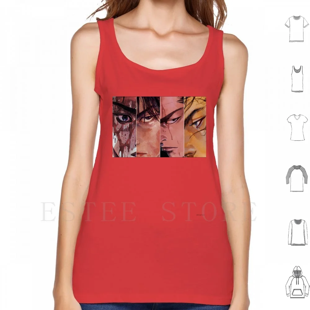 The Vagabond Canotte Gilet Senza Maniche Vagabond Rogue Eyes War Japan Aesthetic Anime Manga Berserk Slam Hiphop Rap