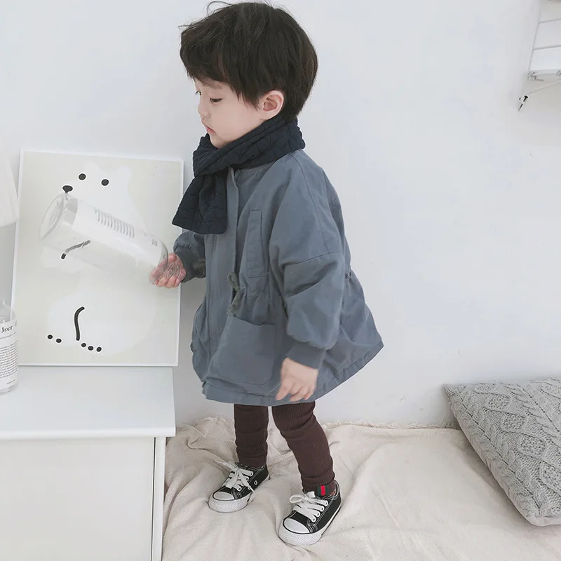 Children's Autumn Winter Korean Boys and Girls with Fleece Overcoat Thickened Jacket Coat kids jacket