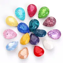 

Teardrop Rhinestone Crystal Drop Fancy Stone Ice Effect Crystal Sticker Self-Adhensive Jewelry Gems Decoration Crafts Crystal