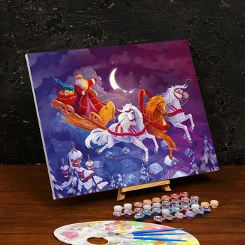 

Painting by numbers on canvas with stretcher "Troika" 40 × 50 cm