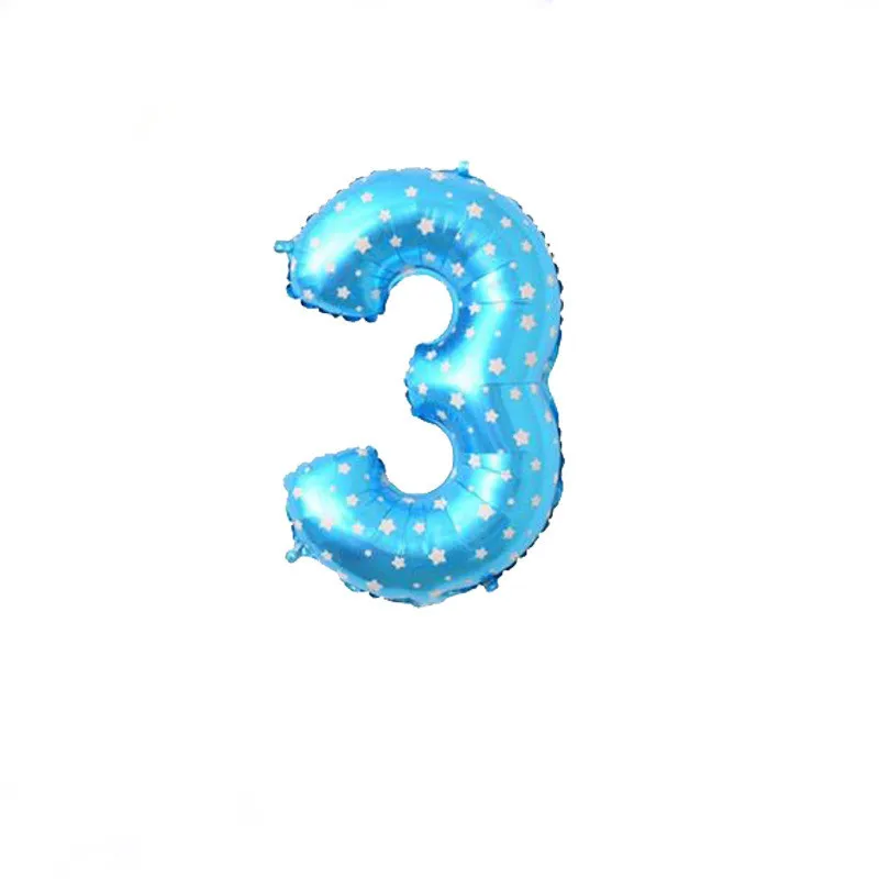 32-дюймовый печатных дорожной разметки порошковой краской с цифрами Алюминий пленки воздушный шар для малышей сто дней Anniversery День Рождения Декоративные средней беспроводным доступом в Интернет - Цвет: Blue 3