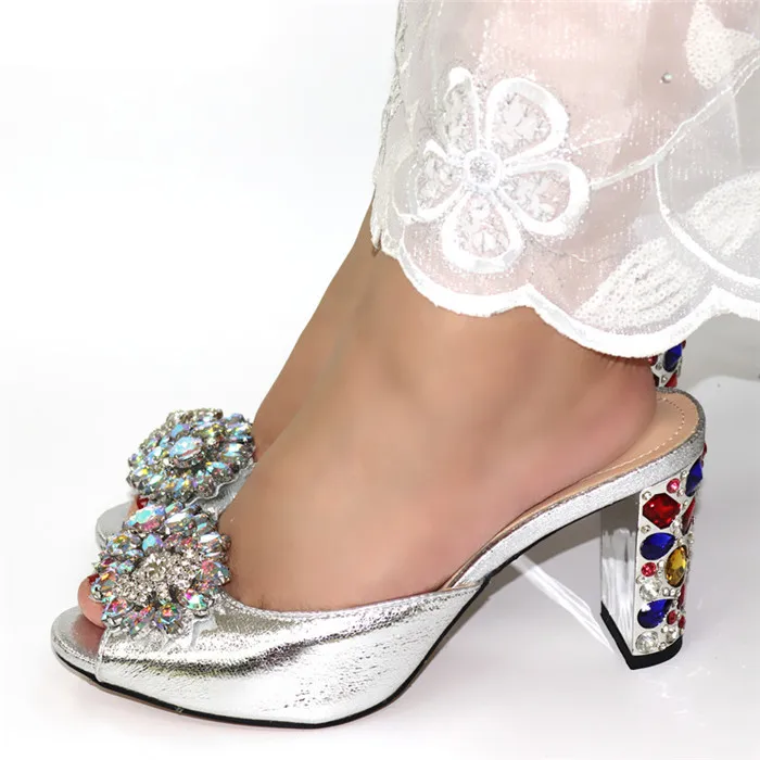 

Wonderful silver with crystal stones party high heel shoes for fashion lady,heel height 9cm, GR172 , 5 color