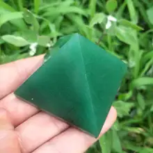 5 см натуральный зеленый Нефритовая Пирамида Природный кристалл энергии исцеления