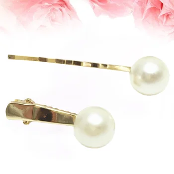 

6PCS Pearl Design Hairpins Fashion Hair Clips Assorted Duck Clips Bobby Pins Hair Decorations