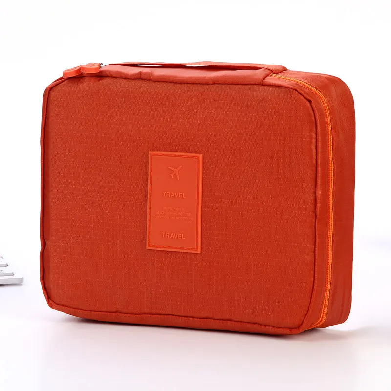 Orange cosmetic bag Женская косметичка, несессер, водонепроницаемые косметички, туалетные принадлежности, принадлежности для хранения, для ванной, косметический Чехол - Цвет: Orange cosmetic bag