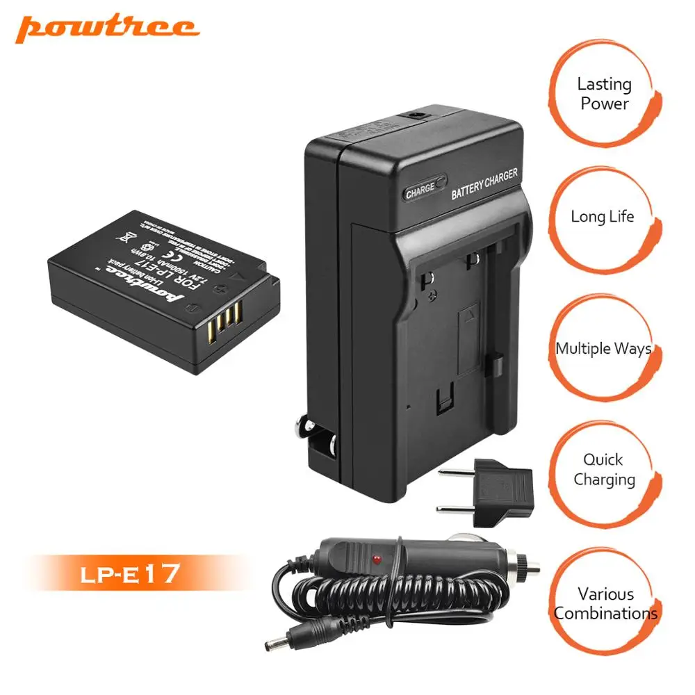 Bonacell 1500 мА/ч, LPE17 LP E17 LP-E17 Батарея + Зарядное устройство для цифровой однообъективной зеркальной камеры Canon EOS 200D M3 M6 750D 760D T6i T6s 800D 8000D поцелуй X8i