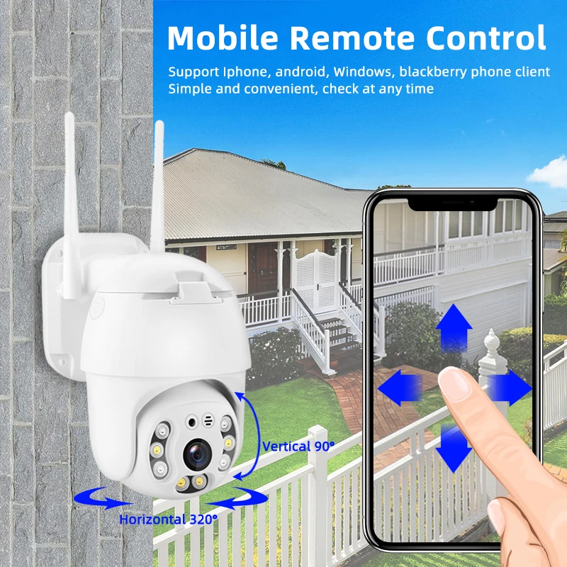 Ip-камера 1080P PTZ открытый скоростной купол беспроводной Wifi PTZ камера Pan Tilt камера безопасности 4X зум Авто трек круиз