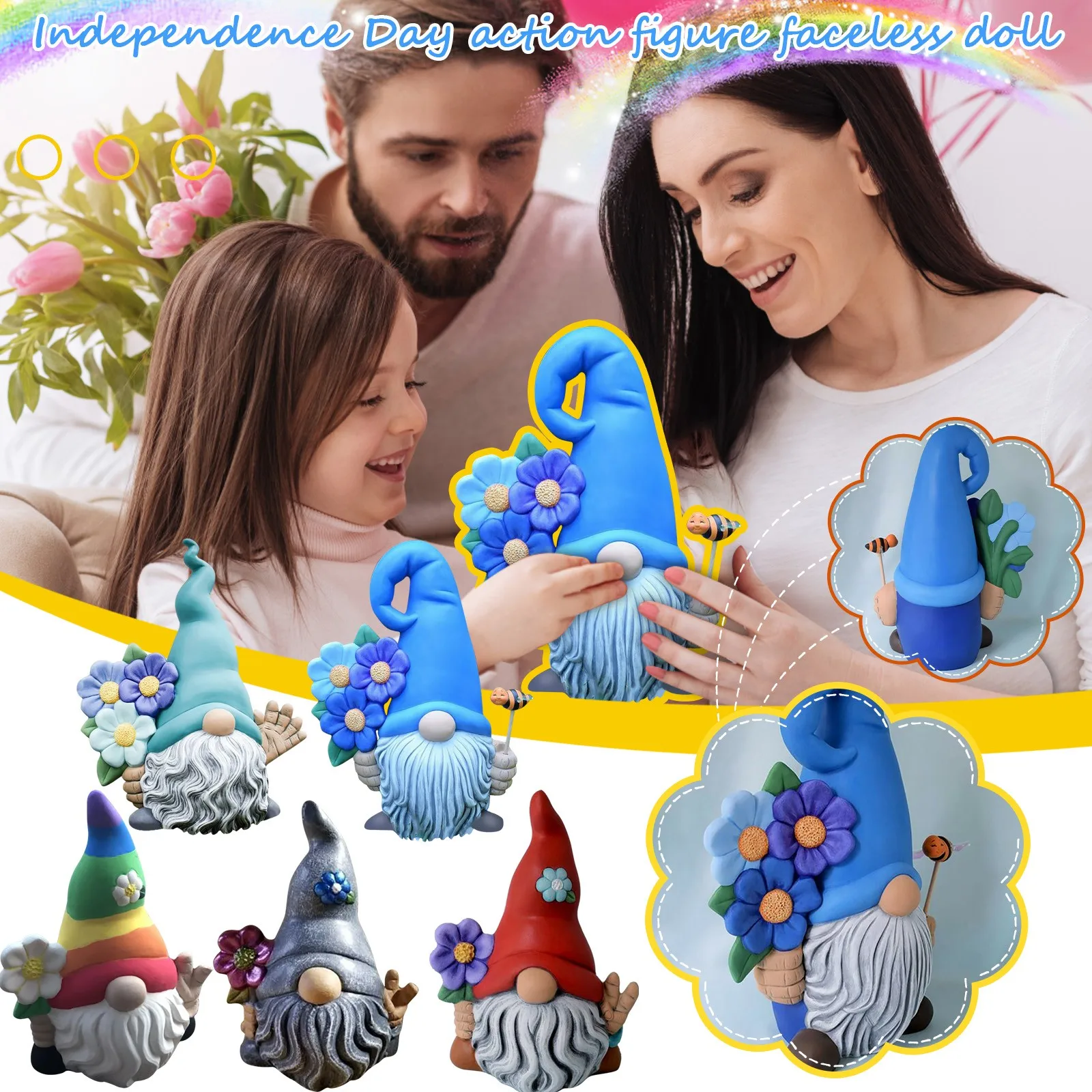 Magic Garden Gnome Resin Statue Collectible Figurines Miniature