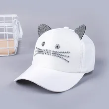 Роскошная женская белая бейсбольная кепка со стразами Повседневная Бейсболка с сеточкой Регулируемый бейсболка кепка Женская Хип-хоп шляпа