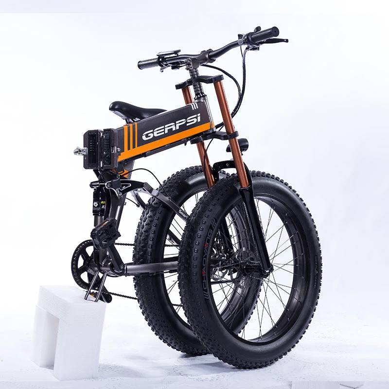 

folding electric fat bike 48v 350w bicycle ebike battery High speed fat Folding electric mountain bike for sale