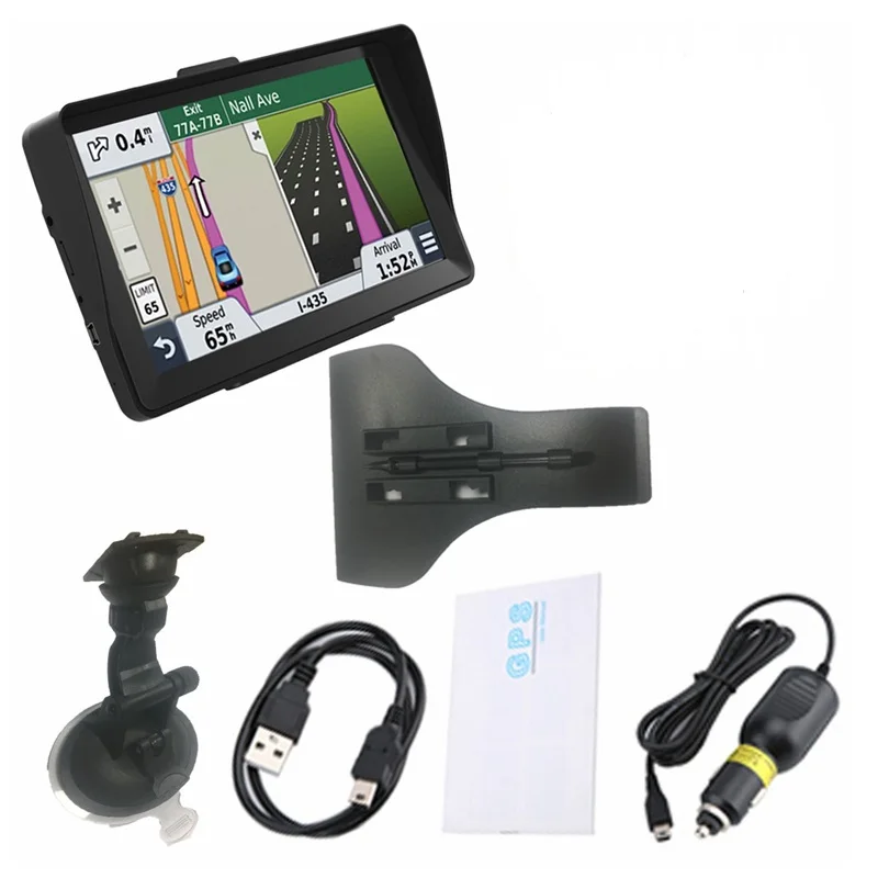 Sistema di navigazione GPS per auto da 7 pollici con parasole 256 16 GB per camion Sat Navigator Trasmettitore FM Mappe gratuite - Image 6