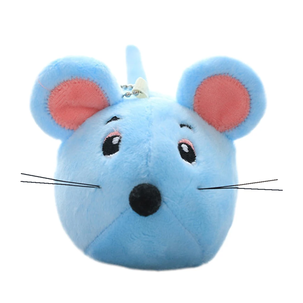 Cartoon Mouse Animal Plush Doll Stuffed Keychain Pendant Bag Hanging Decor Gift Cartoon mouse animal design mini size adorable