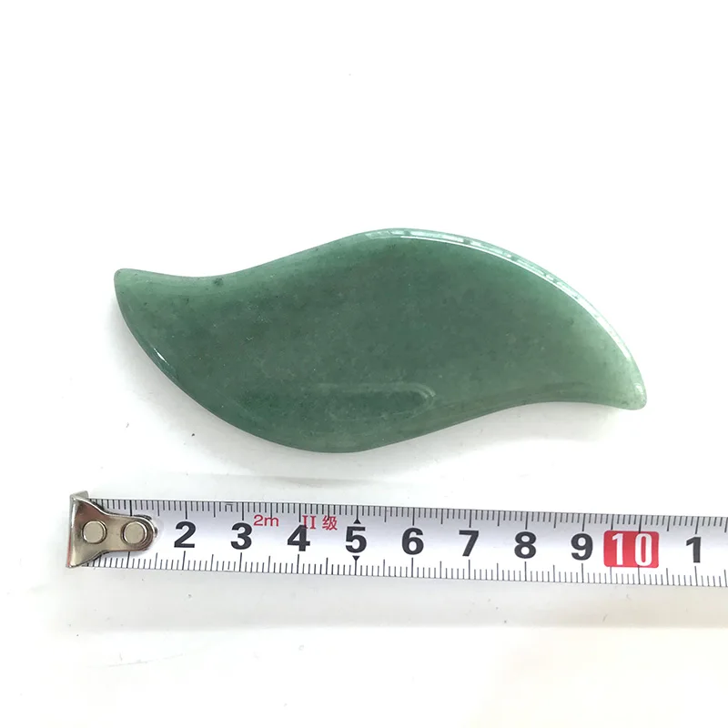 Зелёный авантюрин нефрит гуаша доска натуральный камень скребок Gua Sha для лица шеи спины давление терапии или подарок TP