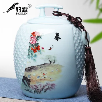 

Ceramic Jar Tea Container Storage Box Ceramic Container Ceramic Jars Sugar Coffee Tea Ceramic Jar Pot Rangement Tea Box BA60TB