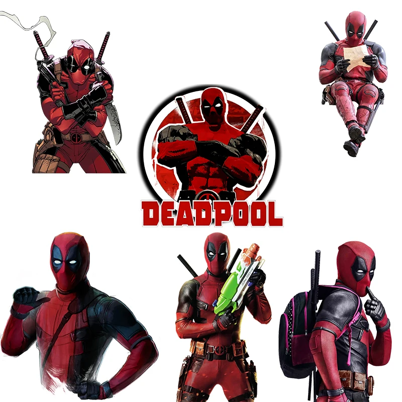 Термотрансферные нашивки Marvel Deadpool для одежды аппликации шитья виниловые