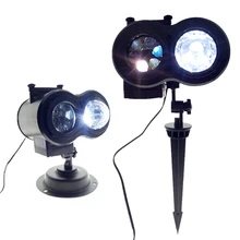 Рождественское освещение, светодиодный проектор в виде снежинки, 3 Вт, двойная трубка, объектив с узором, освещение для Хэллоуина, DJ KTV, бар, Вращающаяся сцена