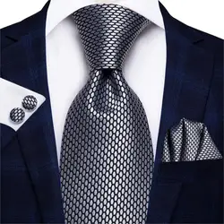 8.5cm Business Black Solid Paisley 100% Silk Men's Tie Neck Strip Ties for Men Formal Luxury Wedding Neckties