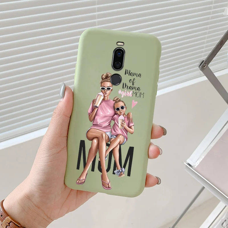 meizu cover For Meizu Note 8 Case Mother And Daughter Phone Cover For Meizu Note 9 Shell Painted Silicone Phone Protection Cover cases for meizu belt Cases For Meizu