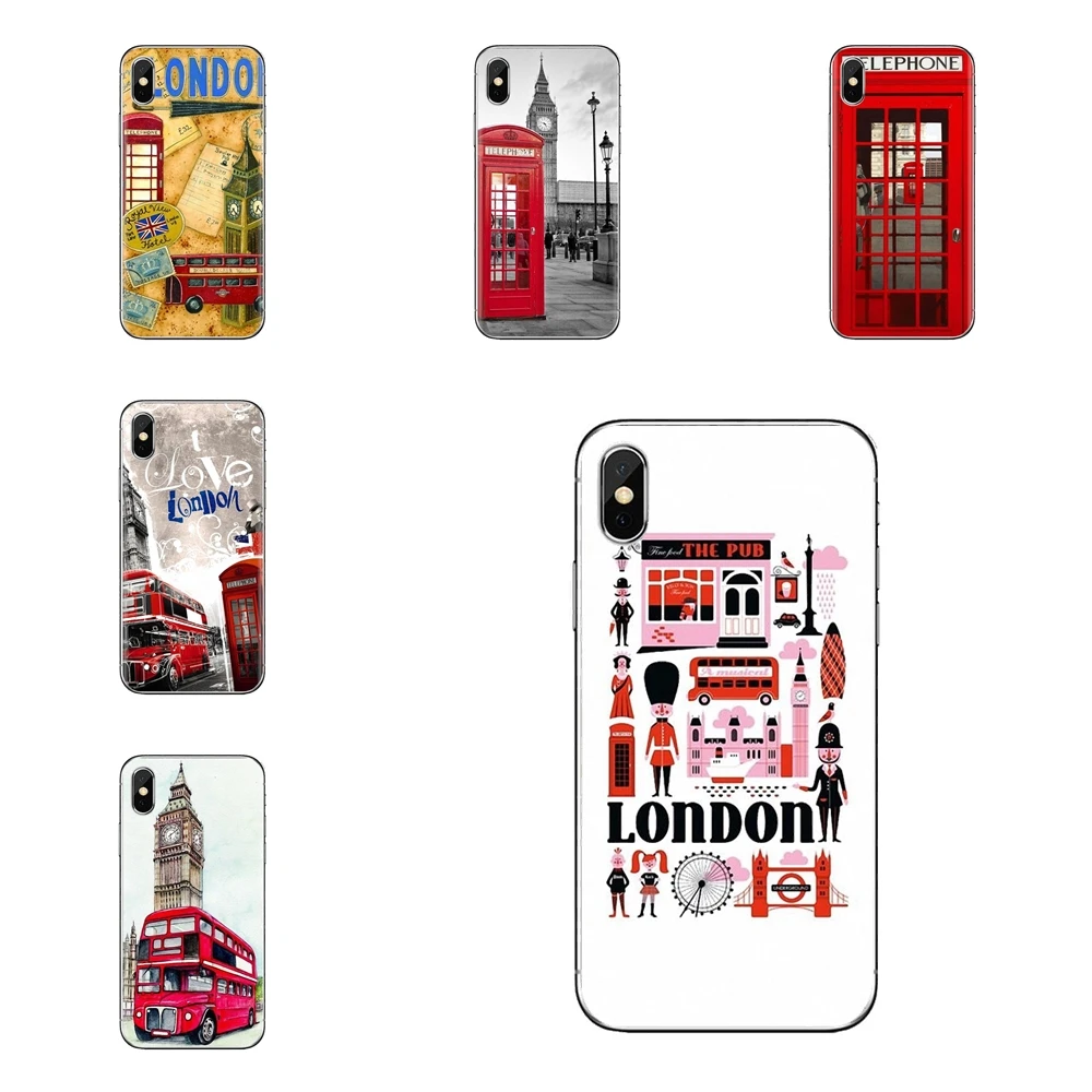 Soft Transparent Cases Covers For LG Spirit Motorola Moto X4 E4 E5 G5 G5S G6 Z Z2 Z3 G2 G3 C Play Plus Mini London big ben Bus |