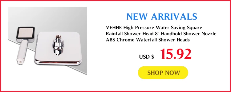 VEHHE 4 Sides Multifunction Freely Rotating Multi-faceted Water Saving High Pressure Shower Head Bathroom Accessory