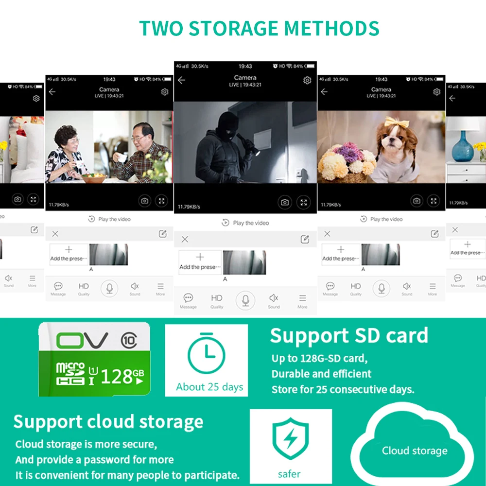 SHIWOJIA TUYA PTZ Dome Camera 1080P Wifi Wireless Auto-Tracking Camera Outdoor Home CCTV Surveillance Waterproof Two Way Audio