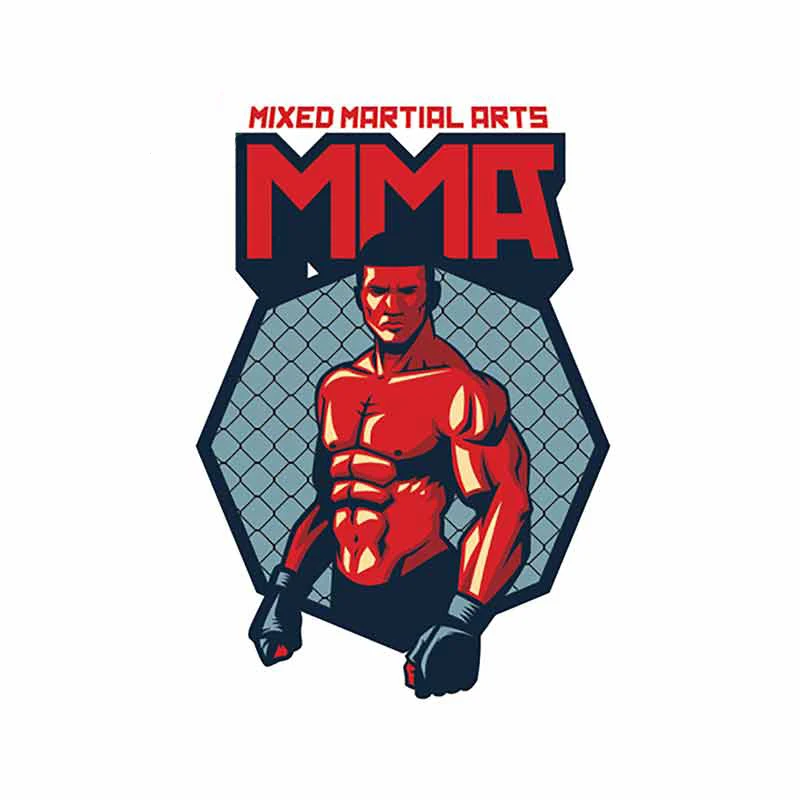 

13cm x 9cm for Mixed Martial Arts Custom Car Sticker Windshield Trunk Bumper The Whole Body Occlusion Scratch Decal