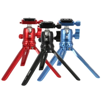 

3T-15 Mobile Phone Tripod Selfie Stick Aluminum Small Mini Desktop Camera Tripod B-00K Head Max Loading 5kg