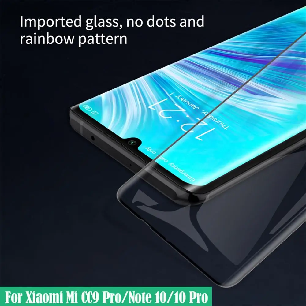 

For Xiaomi Mi CC9 Pro Note 10 Pro Tempered Glass Anti-Explosion Nillkin 3D DS+MAX Full Cover Screen Glass For Xiaomi Note10