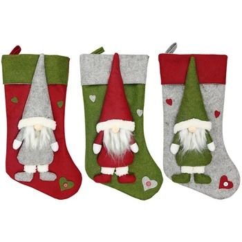 

Christmas Stocking Santa Claus Candy Gift Bag Xmas Tree Hanging Decor