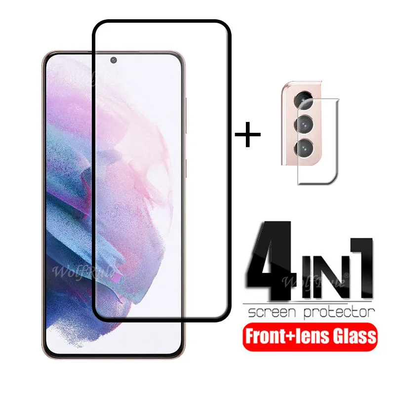 4 In 1 Per Samsung Galaxy S21 Plus Vetro Per Samsung S21 Plus Proteggi Schermo In Vetro Temperato Hd Per Samsung S21 Plus Vetro Dell'Obiettivo