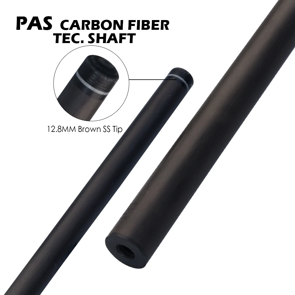 FURY углеродная черная технология PAS/BKS/JPS/CFC для бильярдного бассейна/удар/прыжок кий углеродное волокно технологический вал быстрый/Pin Teech - Цвет: PAS-12.8MM