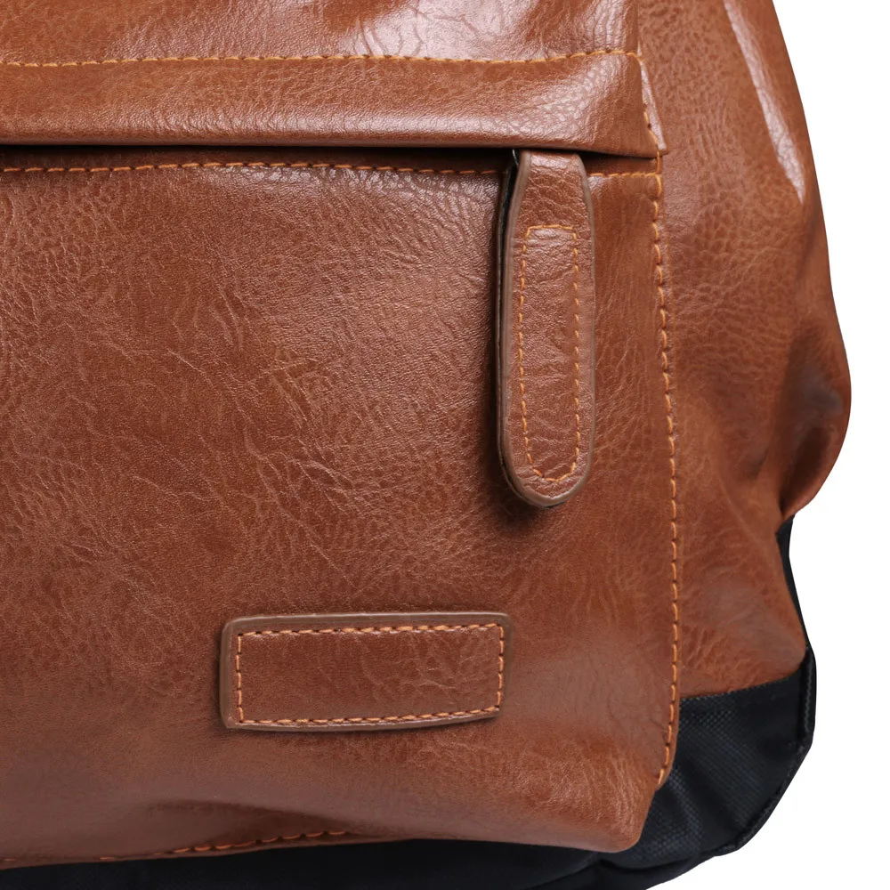 Унисекс деловой Повседневный дорожный рюкзак черный из искусственной кожи мужские модные сумки на плечо подростковый рюкзак мужской повседневный